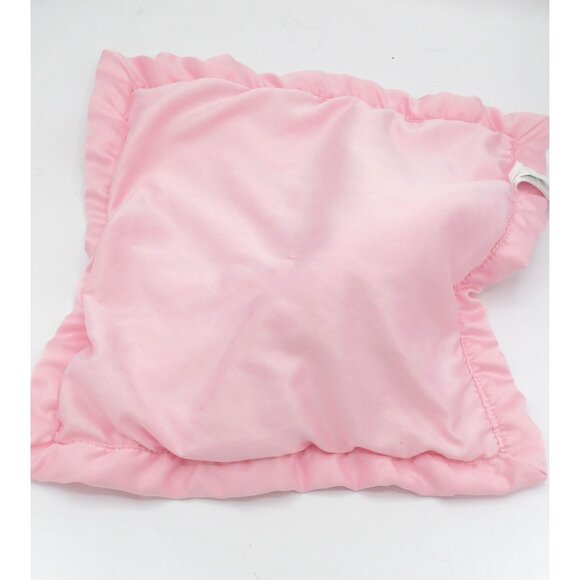 Carters Unicorn Plush Security Blanket Pink White Lovey Satin Trim 14x14 " - Picture 4 of 4